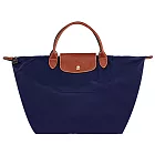 LONGCHAMP Le-Pliage系列短把尼龍水餃包(中) 海軍藍