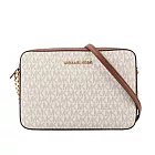 Michael Kors 方形鏈帶斜背包 金字滿版/香草色