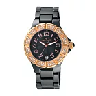 Folli Follie 晶鑽都會時尚陶瓷錶-金框黑