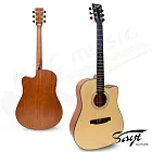 SAYT 41吋 雲杉木面板 DC桶身 民謠吉他 贈琴袋+3配件組 (S-10DC)
