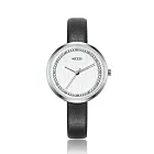 KEZZI 珂紫 K-1862 優雅精緻氣質簡約百搭學生女皮手腕錶 -黑色