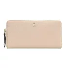 Kate Spade 素面皮革長夾 暖米色