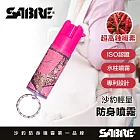 【SABRE 沙豹】輕量鑰匙圈防身噴霧-叢林粉紅迷彩(ISO認證 專利設計 高辣椒素)