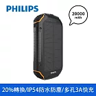 【Philips 飛利浦】20000mAh 15W 3孔輸出太陽能行動電源 有太陽就有電/超大容量/自帶照明 (DLP7726N)