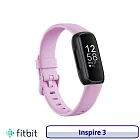 【送戶外便攜水瓶袋】Fitbit Inspire 3 健康智慧運動手錶 血氧飽和度  快樂淺粉紫