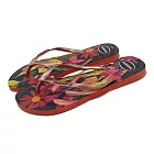 Havaianas 拖鞋 Slim Tropical 男鞋 女鞋 黑 紅 熱帶風 人字拖 夾腳拖 巴西 41221111256W