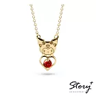 【客製品】STORY 故事銀飾-Kuromi & Me系列-酷洛米誕生石純銀項鍊-黃K金 1月