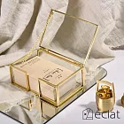 【éclat】極致奢華金屬黃銅玻璃名片盒/名片架/名片座