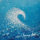 【玲廊滿藝】陳怡蓉Jenny-浪花飛舞60x60cm