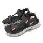 Skechers 涼鞋 Go Walk 6 Sandal 男鞋 棕 橘 避震 支撐 魔鬼氈 涼拖鞋 休閒鞋  229126OLOR