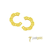 【Just Gold 鎮金店】金熾龍騰 黃金耳環