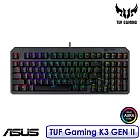 【6月底前送原廠滑鼠墊】ASUS 華碩 TUF Gaming K3 GEN II 機械式電競鍵盤 (中文/ABS鍵帽)  青軸