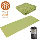 【The One】莫蘭迪加厚防滑瑜珈鋪巾 贈收納袋/瑜珈巾(四色任選)  綠色