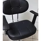 G+居家 摩登雲朵扶手辦公椅-水晶輪-黑(吧檯椅/氣壓升降椅/旋轉椅/收銀椅/會客椅) 黑色