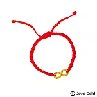 JoveGold漾金飾 滿分幸福黃金編織繩手鍊