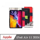 平板皮套   Apple iPad Air 11吋 2024 經典書本雙色磁釦側翻可站立皮套 平板保護套【愛瘋潮】 黑色