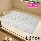 【Life+】日式簡約TPE浴室防滑地墊/吸盤腳踏墊(38x70cm)_2色任選 _質感灰