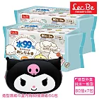 日本LEC 酷洛米純水濕紙巾超值組(造型外盒+濕紙巾80抽x7包)
