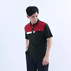 【遊遍天下】男款抗UV吸濕排汗機能POLO衫(GS1035) M 黑紅