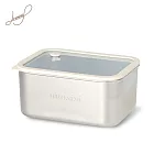 【Hiromimi】可微波不鏽鋼保鮮盒- 1800ml