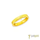 【Just Gold 鎮金店】予愛.真摯相守 黃金對戒(寬版-男戒)港圍 17 黃金