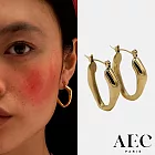 AEC PARIS 巴黎品牌 金色立體V型耳環 HOOPS VICTOIRE