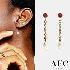 AEC PARIS 巴黎品牌 摩洛哥磚紅小圓 水滴珍珠耳環 DROP EARRINGS SIRA