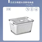 日式分隔瀝水保鮮收納盒-中號 雞蛋盒/水果盒/冷凍盒