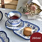 波蘭陶 蕙質蘭心系列 花茶杯+茶托點心盤組 200ml 波蘭手工製 馬克杯 點心盤