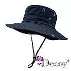 【Decoy】戶外登山＊遮陽防曬輕盈速乾透氣拉繩鈕釦一帽兩用漁夫牛仔帽/ 深藍