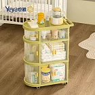 【Yeya也雅】速組摺疊式嬰兒床邊用收納推車(2門+1抽屜)-DIY- 茉綠(透窗)
