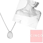 CINCO 葡萄牙精品 KLEIN NECKLACE 925純銀 珍珠母貝水滴項鍊 滑球可調式設計