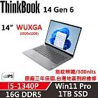 【Lenovo】聯想 ThinkBook 14 Gen6 14吋商務筆電 三年保固 i5-1340P/16G D5/1TB/W11P