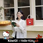 Hello Kitty x Kiiwi O! 聯名款． 棉麻隨行袋  經典凱蒂貓