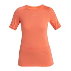 【icebreaker 紐西蘭】女 ZoneKnit™ Cool-Lite™ 網眼透氣圓領短袖上衣-125- L 珊瑚橘粉/褐
