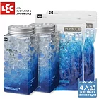 日本LEC 水晶顆粒消臭劑美型角柱微香(330gx2瓶+600gx2包)