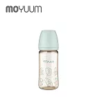 MOYUUM 韓國 PPSU 寬口奶瓶 270ml (2m+) - 抱抱愛寶貝(薄荷藍)