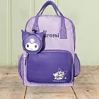 【三麗鷗 Sanrio】顏值輕便休閒書包 附贈超萌零錢包 酷洛米紫色