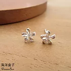 清新自然紫荊大花朵925純銀耳環.貼耳耳環