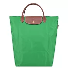 LONGCHAMP LE PLIAGE系列短把再生尼龍手提包(中) 草綠