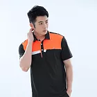 【遊遍天下】男款抗UV防曬吸濕排汗速乾機能短袖POLO衫(GS1035) M 黑桔