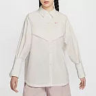 NIKE AS W NSW WVN LS TOP GCEL 女長袖上衣-米白-HM4627133 2XL 白色