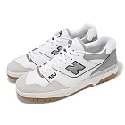 New Balance 休閒鞋 550 男鞋 女鞋 白 石板灰 復古 膠底 NB IU 著用款 BB550ESC-D