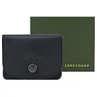 LONGCHAMP LE PLIAGE XTRA系列牛皮翻蓋名片夾 黑