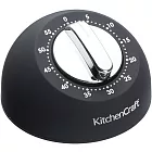 《KitchenCraft》廚房計時器 | 圓型發條計時器(黑)