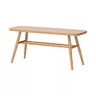 【MUJI 無印良品】山毛櫸長凳/圓腳寬100*深34*高44cm/座面高度：44cm。商品重量：約7.5 kg。