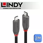 LINDY 林帝 ANTHRA USB 4 Gen 3X2 Type-C 公 to 公 PD 240W 傳輸線 2m (36958)