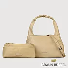 【BRAUN BUFFEL 德國小金牛】台灣總代理 薇拉-A 附背帶大肩包-奶茶棕/BF850-52-SVM