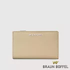 【BRAUN BUFFEL 德國小金牛】台灣總代理 薇拉-A 11卡兩折中夾-奶茶棕/BF850-502-SVM