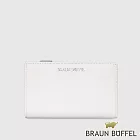 【BRAUN BUFFEL 德國小金牛】台灣總代理 薇拉-A 11卡兩折中夾-白色/BF850-502-WT